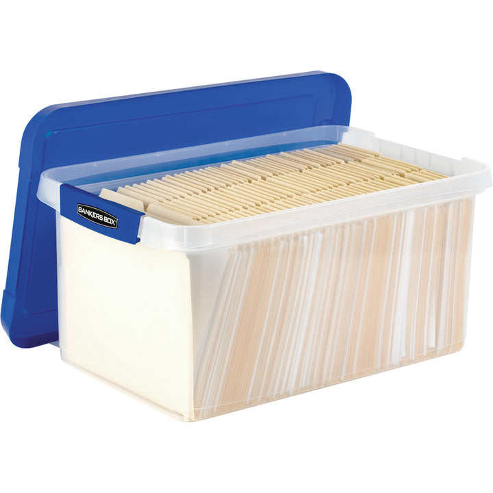 Image of Fellowes® File Box,Stackable,TAA Compl,14-1/5"x20"x10-5/8",CL/BE