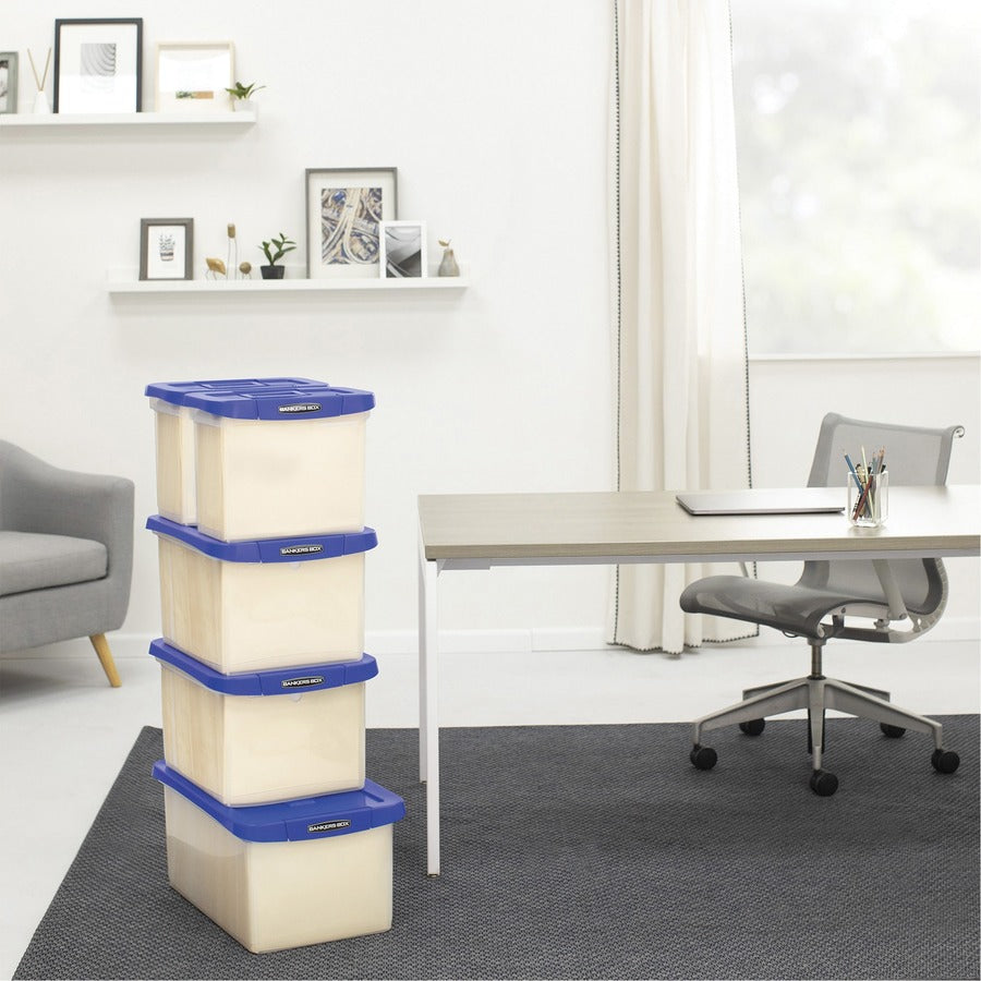 Image of Fellowes® File Box,Stackable,TAA Compl,14-1/5"x20"x10-5/8",CL/BE