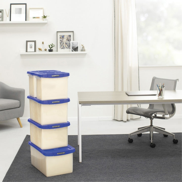 Image of Fellowes® File Box,Stackable,TAA Compl,14-1/5"x20"x10-5/8",CL/BE