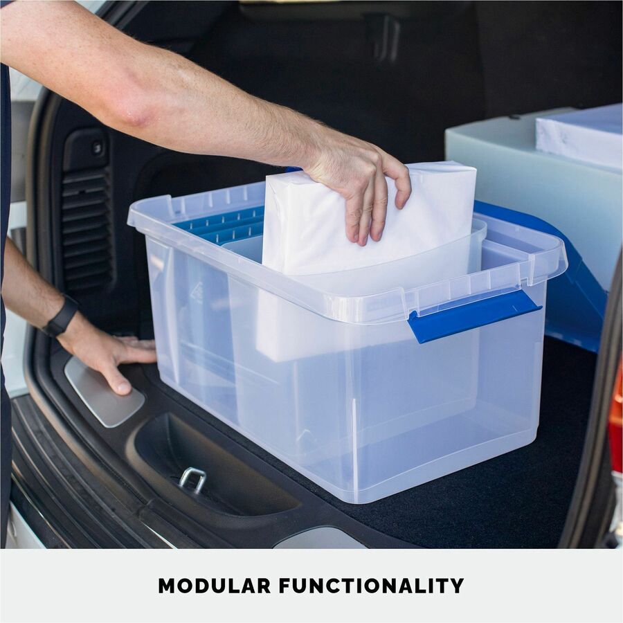 Image of Fellowes® Storage Bin,f/Drawers/Plastic Boxes,Letter,9.8"x12"x6.3",CL