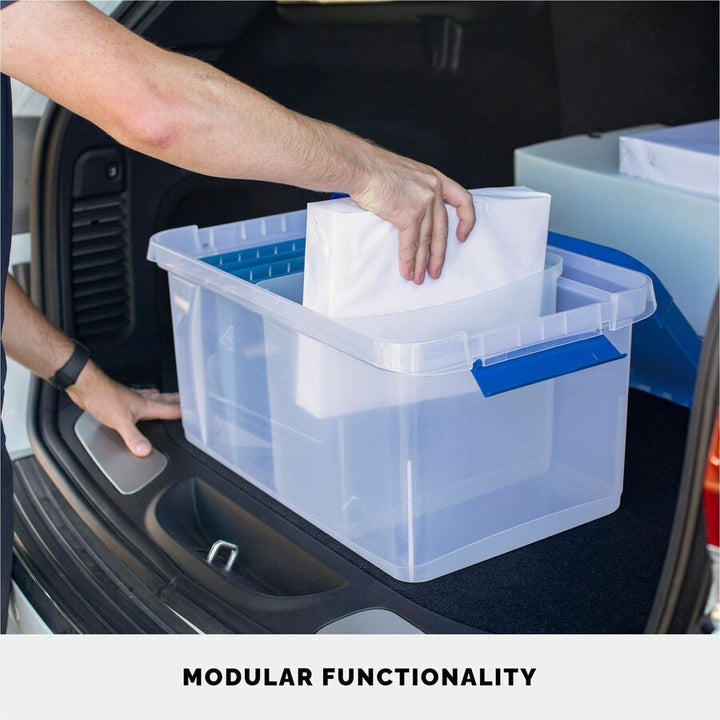 Image of Fellowes® Storage Bin,f/Drawers/Plastic Boxes,Letter,9.8"x12"x6.3",CL