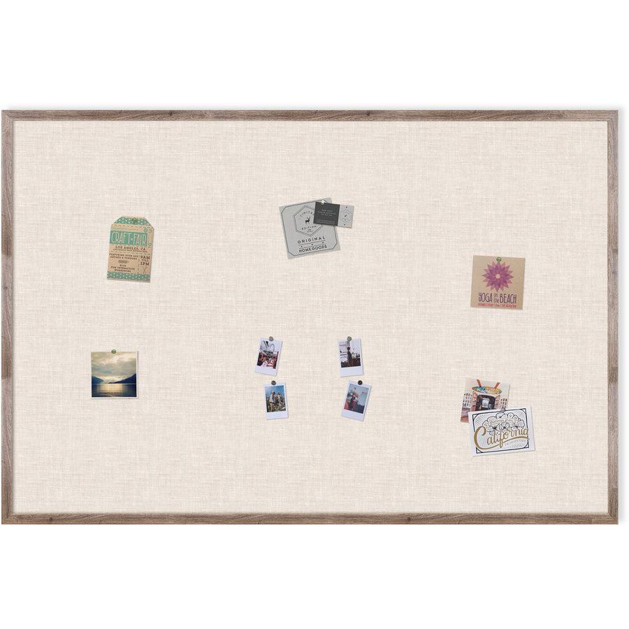 Image of U Brands Bulletin Board, Linen, 72"Wx48"H, Rustic/Natural