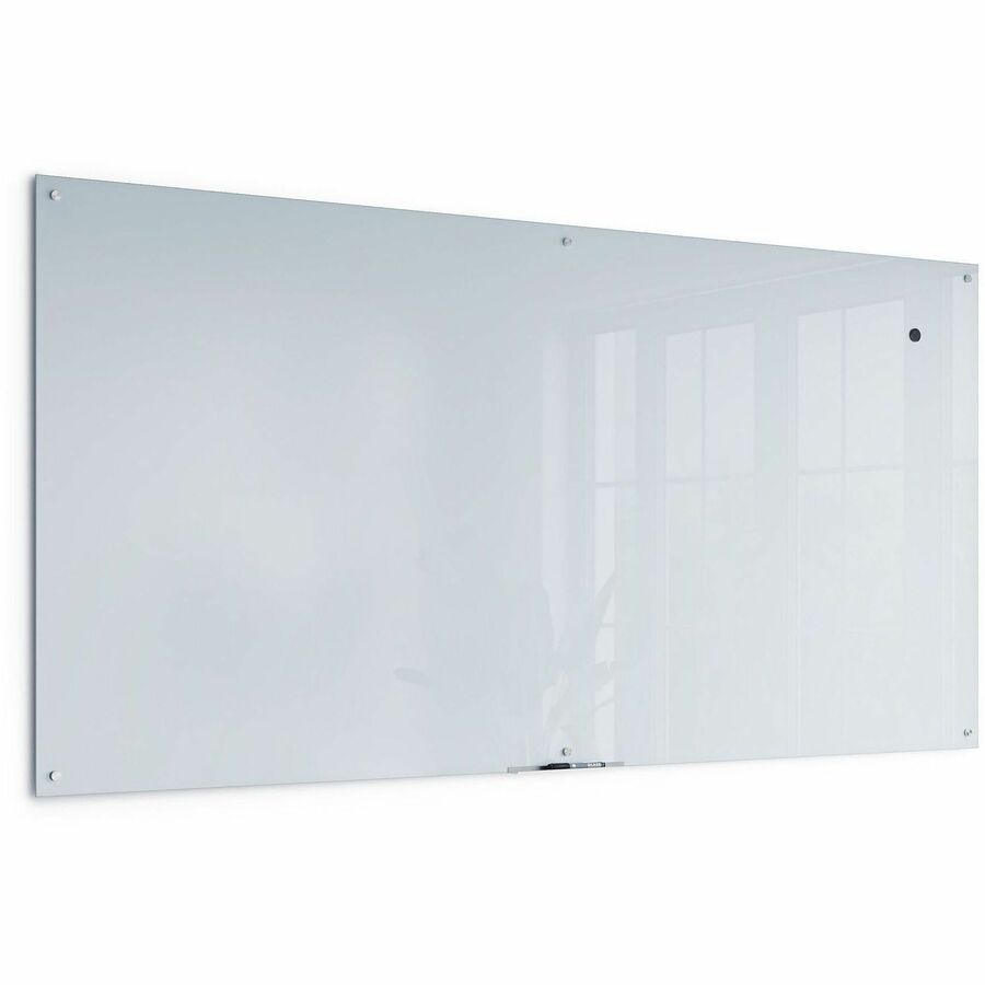 Image of U Brands Glass Dry Erase Board, 96" x 48" (Actual Size: 95" x 47"), White Surface