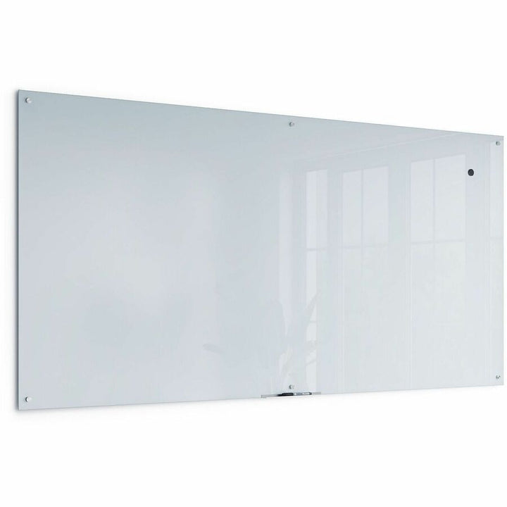 Image of U Brands Glass Dry Erase Board, 96" x 48" (Actual Size: 95" x 47"), White Surface