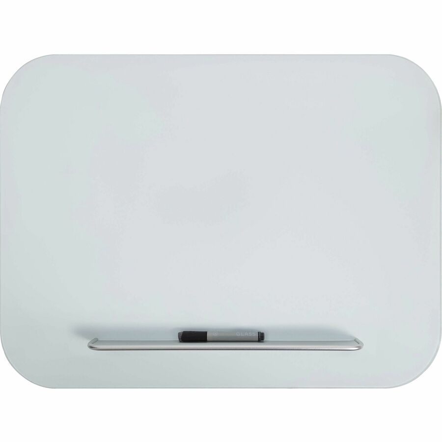 Image of U Brands Dry-erase Board, Glass, Magnetic, 35"x23", White