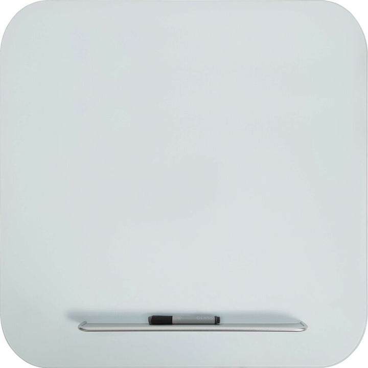 Image of U Brands Dry-erase Board, Glass, Magnetic, 35"x35", White