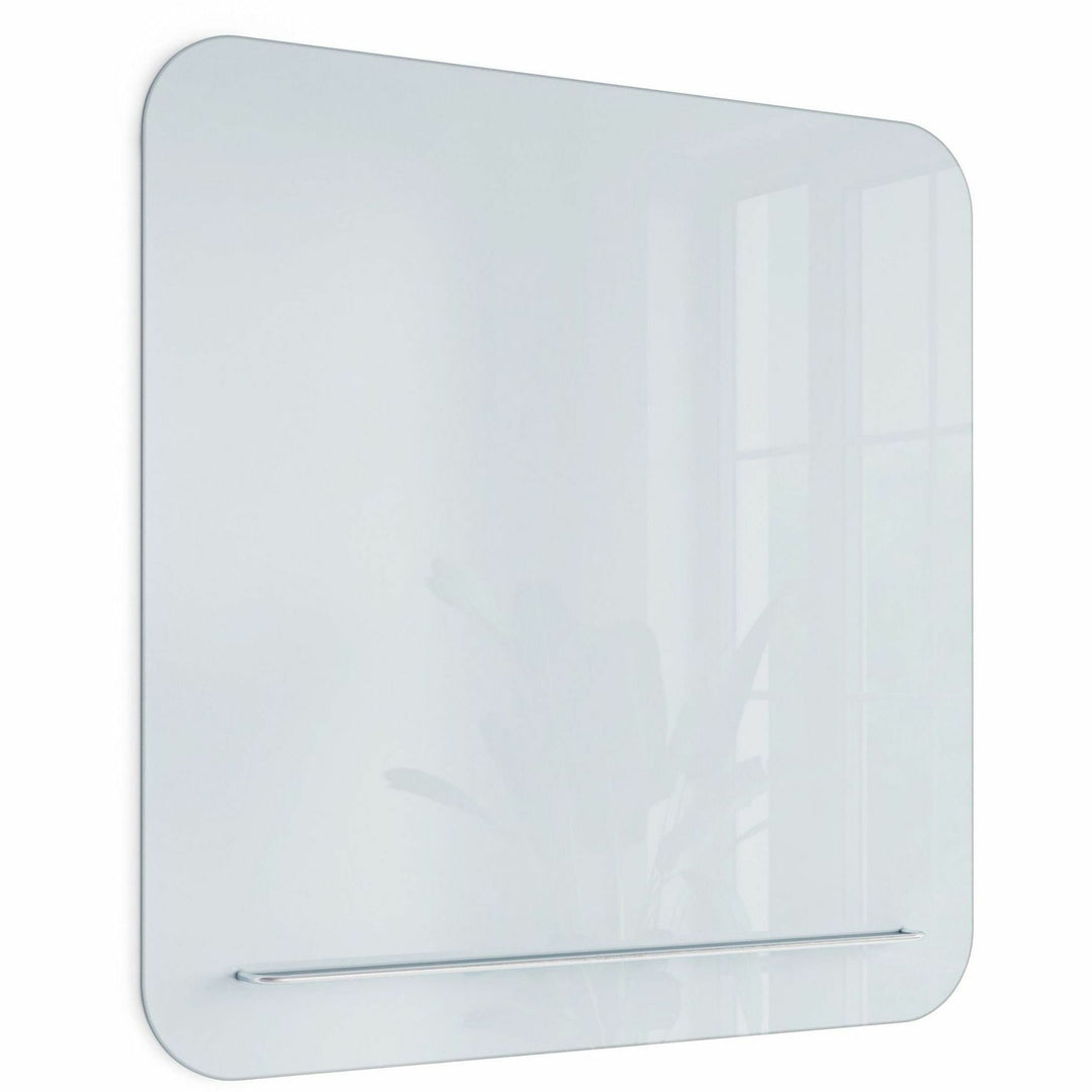 Image of U Brands Dry-erase Board, Glass, Magnetic, 35"x35", White