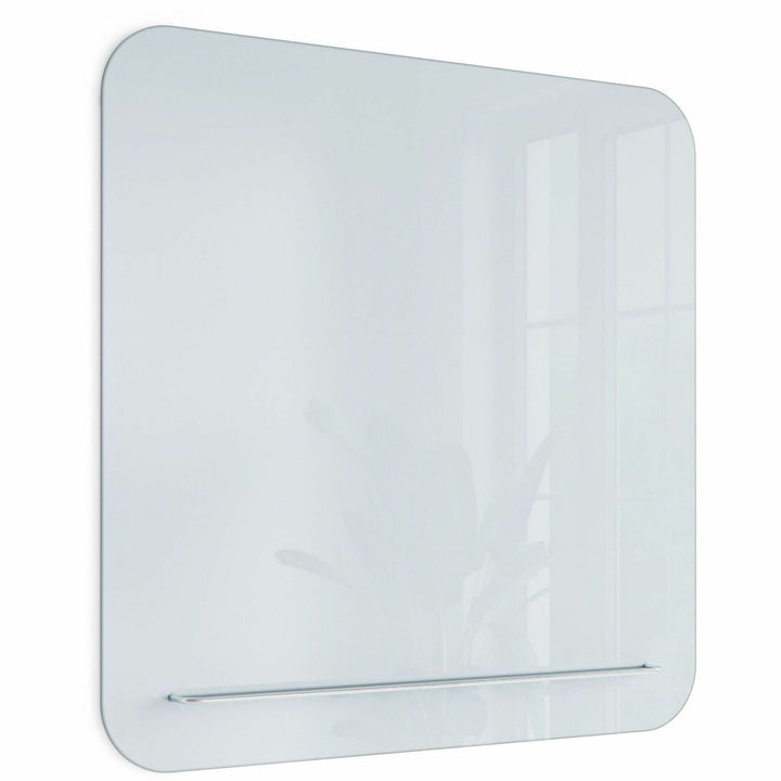 Image of U Brands Dry-erase Board, Glass, Magnetic, 35"x35", White