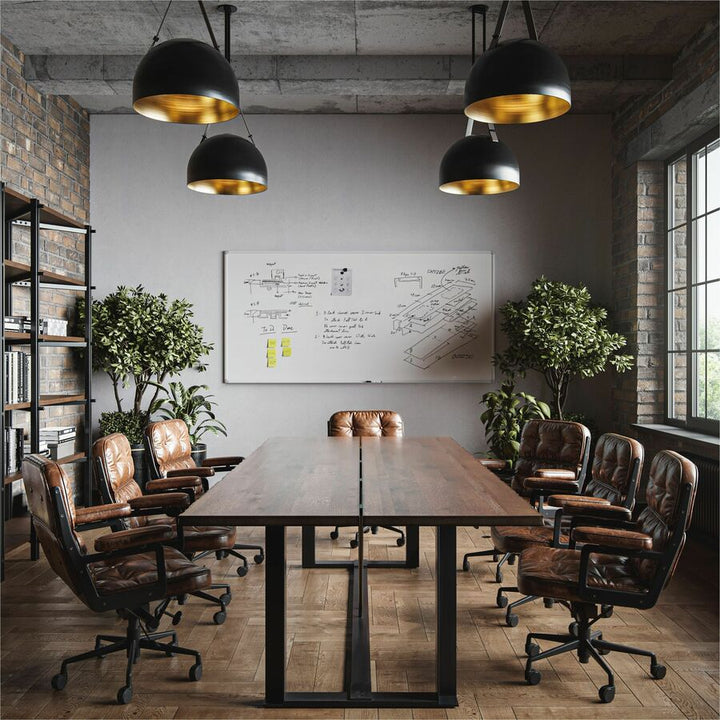 Image of U Brands Whiteboard,Magnetic,Porcelain Steel/AluminumFrame,96"x48",WE