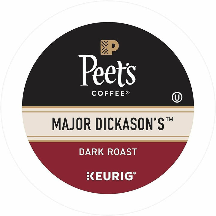 Image of Peet's 2403 Major Dickason's Blend Coffee, Compatible with Keurig Brewer, Dark, K-Cup, Major Dickason's, 22 / Box