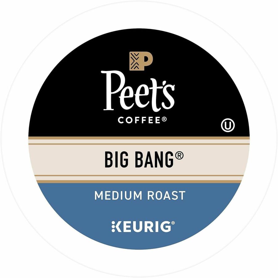 Image of Peet's 2407 Big Bang Coffee, Compatible with Keurig Brewer, Medium, K-Cup, Big Bang, 22 / Box
