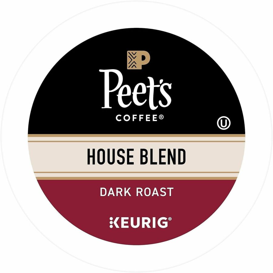 Image of Peet's 2410 House Blend Coffee, Compatible with Keurig Brewer, Dark, K-Cup, 22 / Box