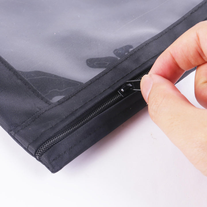Image of Business Source 18303 Binder Pencil Pouch, 10" H x 7.4" Width, Black, 6 / Pack