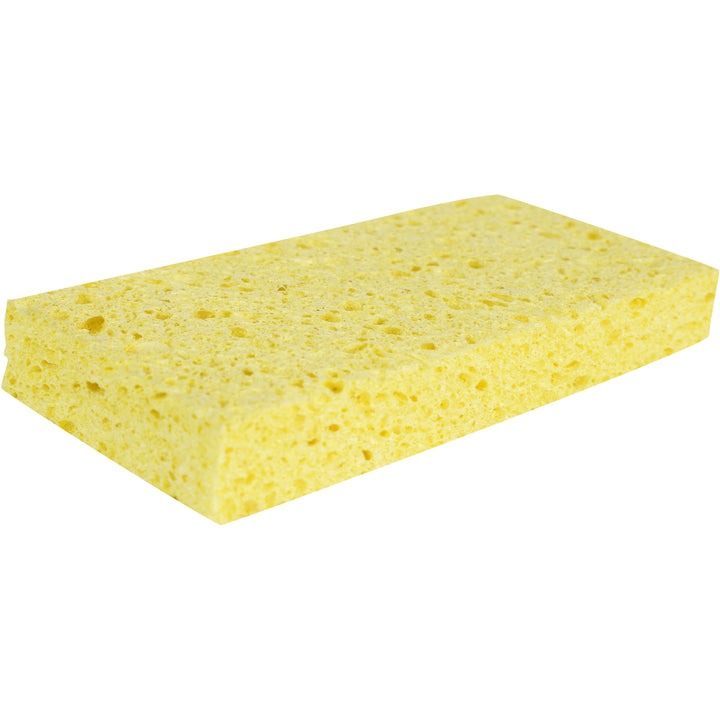 Image of Genuine Joe 18318 Cellulose Sponges, 6" H x 3.7" W x 1.6" Thickness, 24 / Carton, Cellulose, Yellow