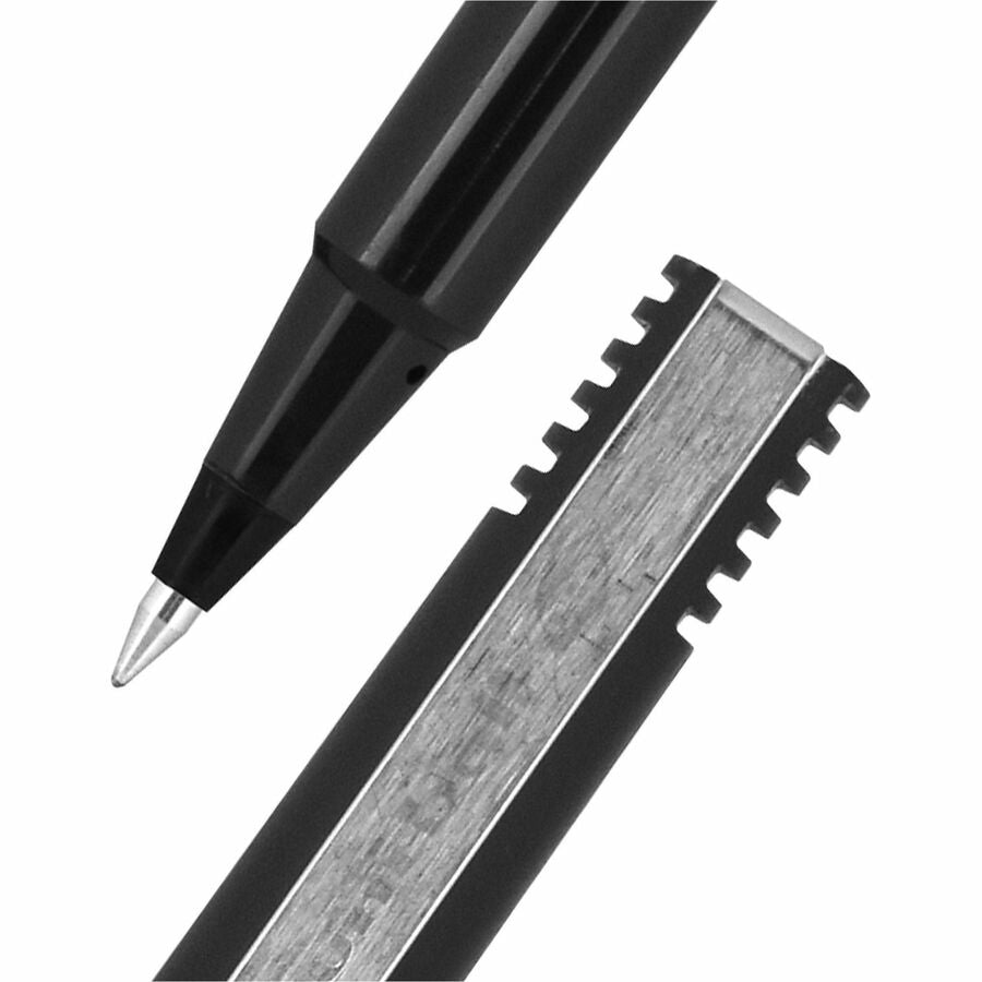 Image of uniball® Rollerball Pen, Stick, Extra-Fine 0.5 mm, Black Ink, Black Barrel, 72/Pack