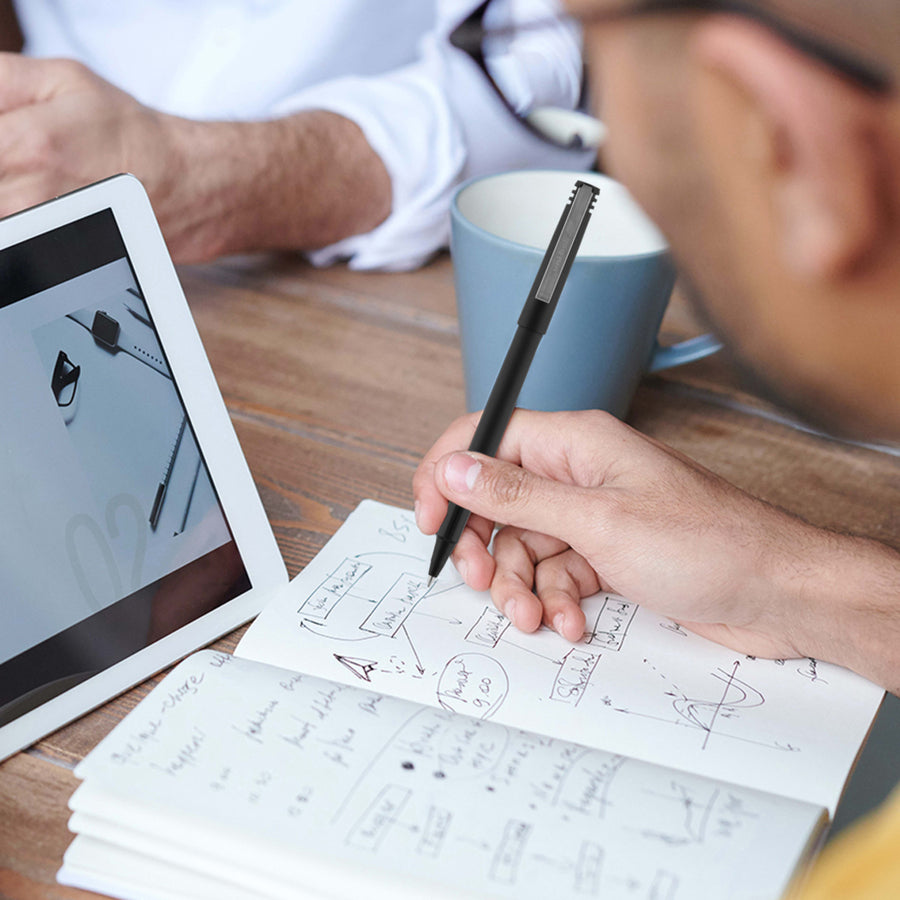 Image of uniball® Rollerball Pen, Stick, Extra-Fine 0.5 mm, Black Ink, Black Barrel, 72/Pack