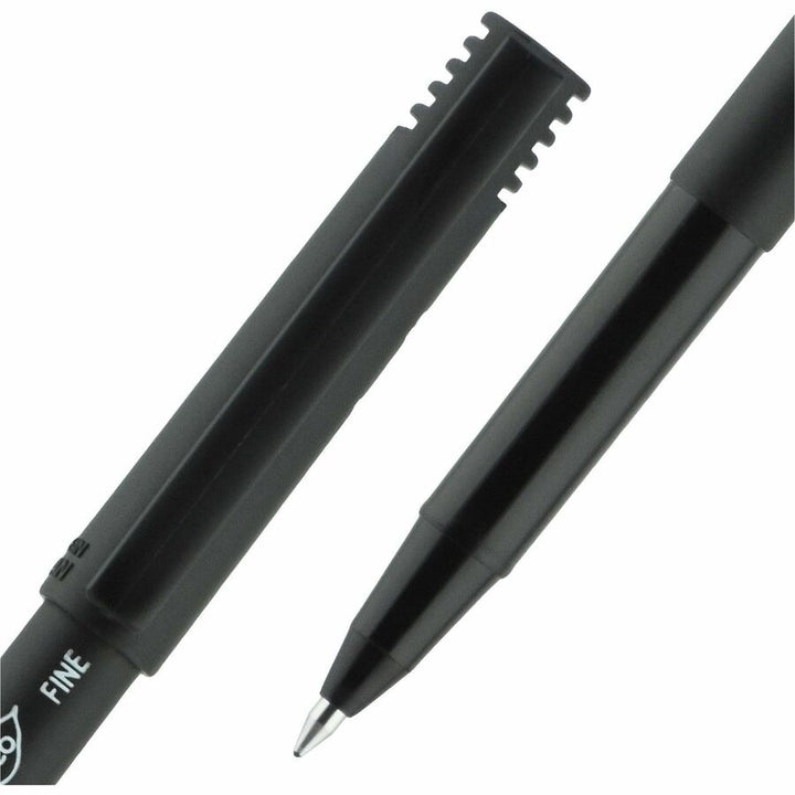 Image of uniball® ONYX Rollerball Pen, Stick, Fine 0.7 mm, Black Ink, Black Barrel, 72/Pack