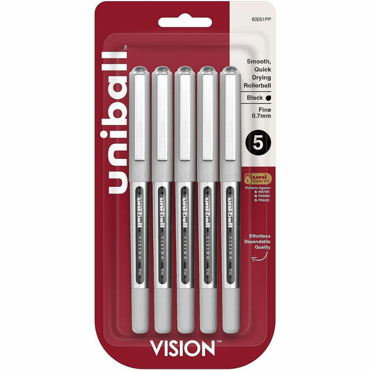 Image of uniball® Pen, Rollerball, Nonrefillable, 0.7mm, 5/PK, Black