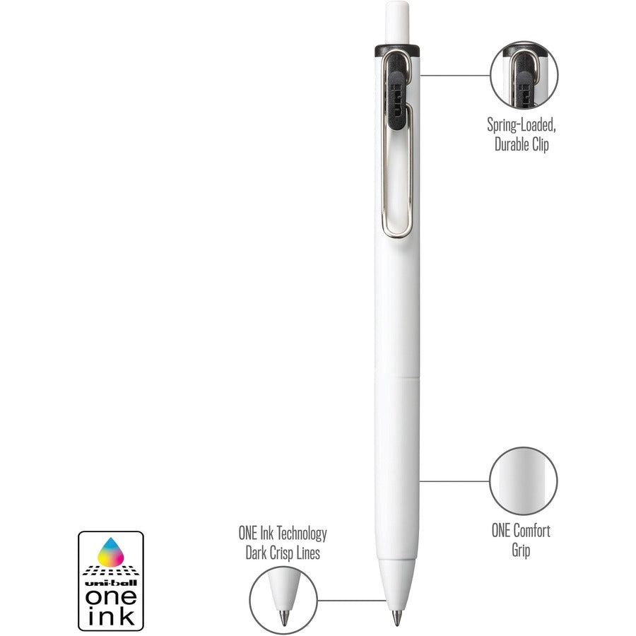 Image of uniball™ 70307 ONE Gel Pen, 0.7 mm Medium Pen Point, Multi Ink, Gel-based, 4 / Pack