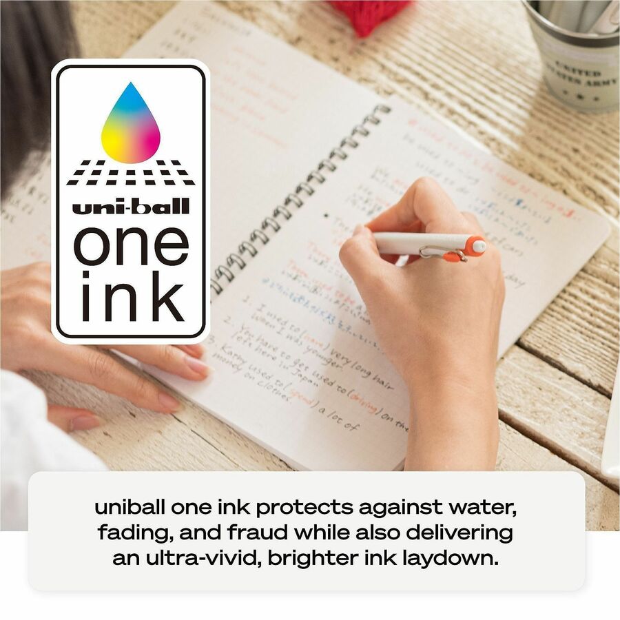 Image of uniball™ 70307 ONE Gel Pen, 0.7 mm Medium Pen Point, Multi Ink, Gel-based, 4 / Pack