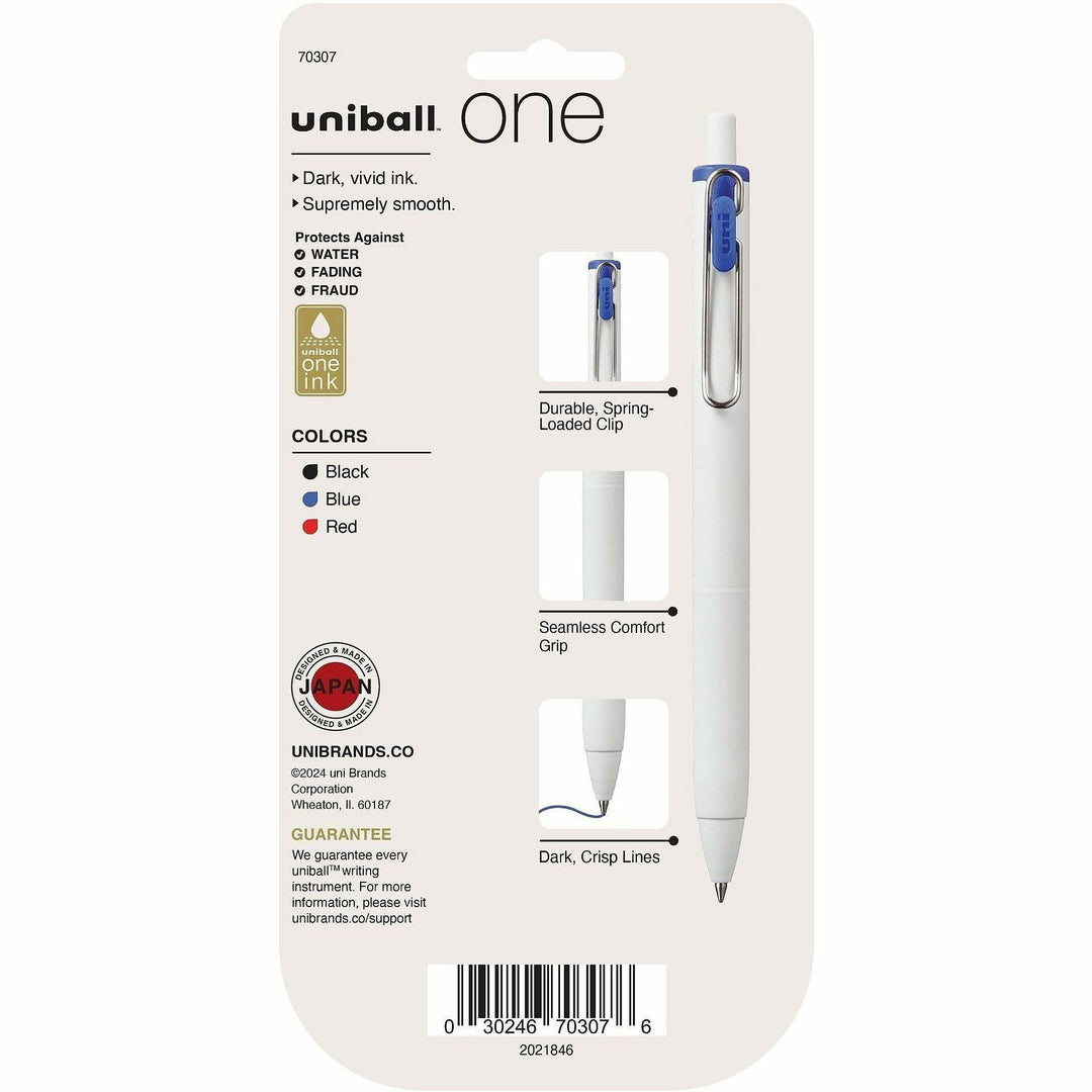 Image of uniball™ 70307 ONE Gel Pen, 0.7 mm Medium Pen Point, Multi Ink, Gel-based, 4 / Pack