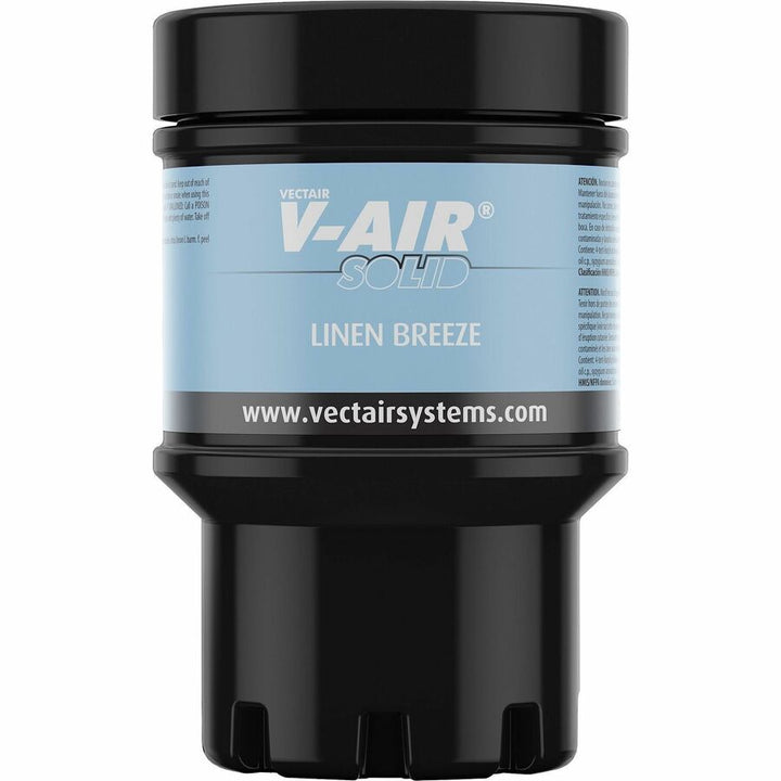 Image of Vectair Systems SOLIDLIN V-Air MVP Dispenser Fragrance Refill, Spray, 6000 ft?, Linen, 60 Day, Odor Neutralizer, 6 / Carton