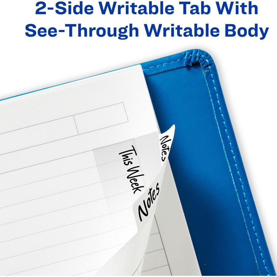 Image of Avery® Tabs,Ultra,2-Side Writable,Multi-Use,2"x1-1/2",24/PK,White