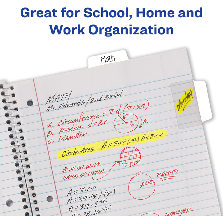 Image of Avery® Tabs,Ultra,2-Side Writable,Multi-Use,2"x1-1/2",24/PK,White