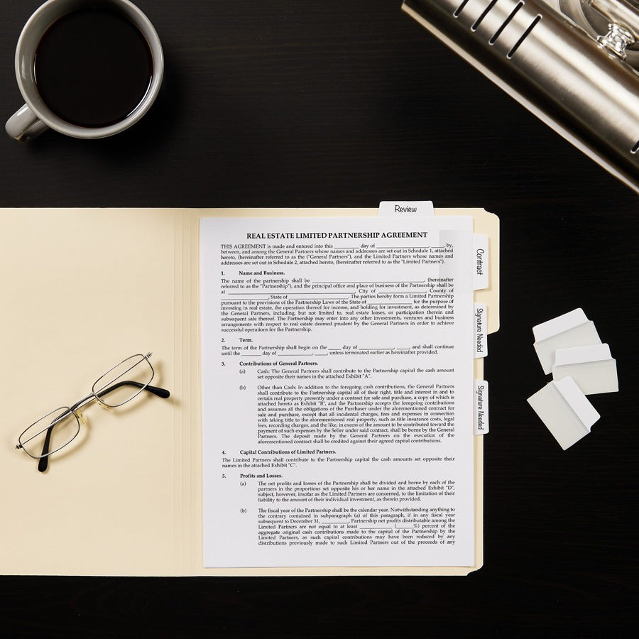 Image of Avery® Tabs,Ultra,2-Side Writable,Multi-Use,2"x1-1/2",24/PK,White