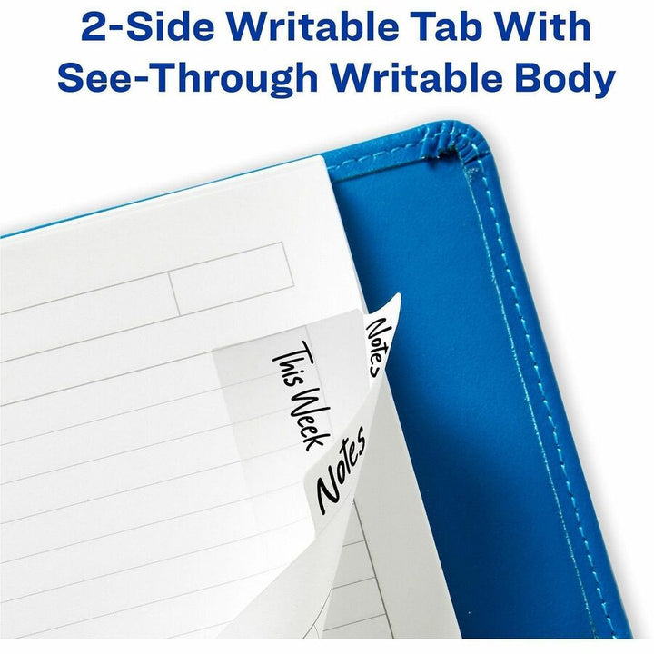 Image of Avery® Tabs,Ultra,2-Side Writable,Multi-Use,2"x1-1/2",24/PK,White