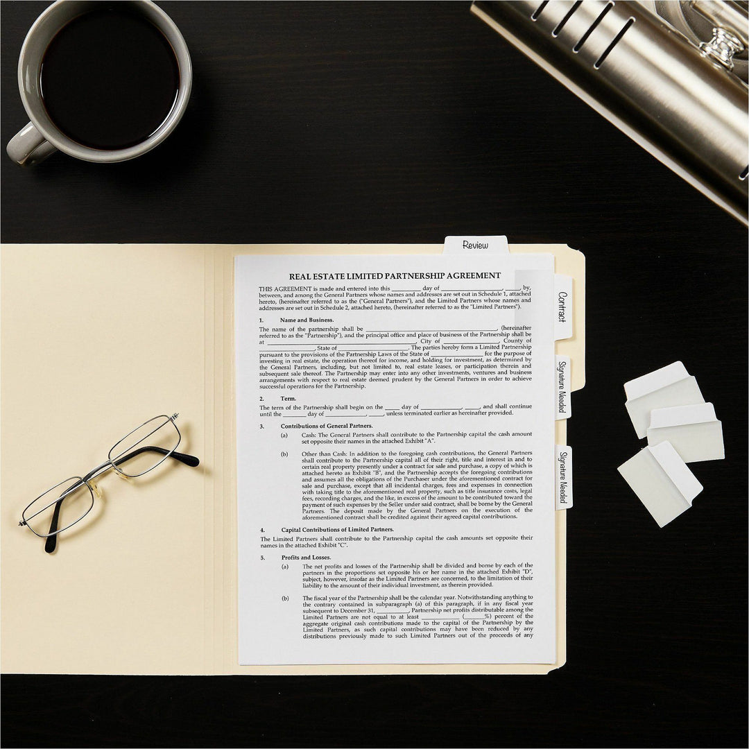 Image of Avery® Tabs,Ultra,2-Side Writable,Multi-Use,2"x1-1/2",24/PK,White