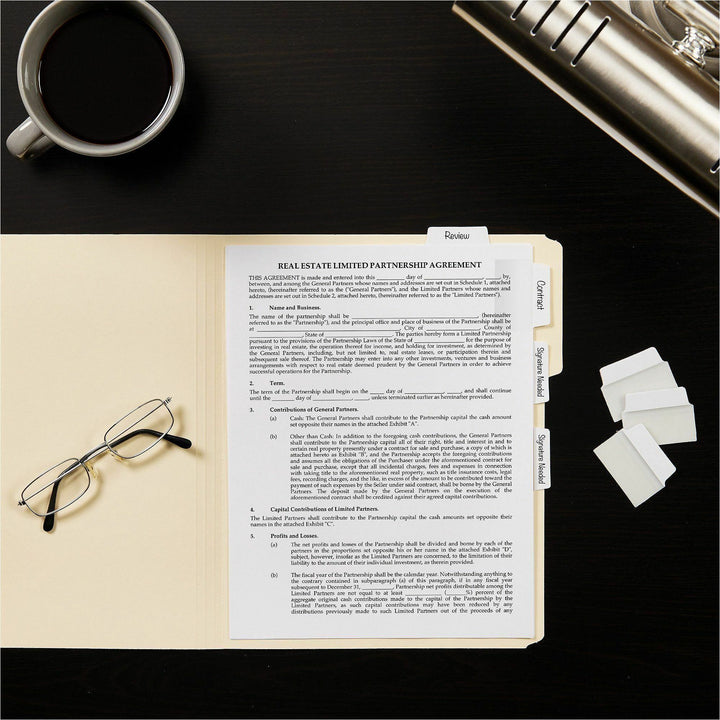 Image of Avery® Tabs,Ultra,2-Side Writable,Multi-Use,2"x1-1/2",24/PK,White