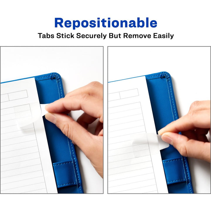 Image of Avery® Ultra Tabs Repositionable Tabs, 1/10-Cut, 1" Wide, White, 40/Pack
