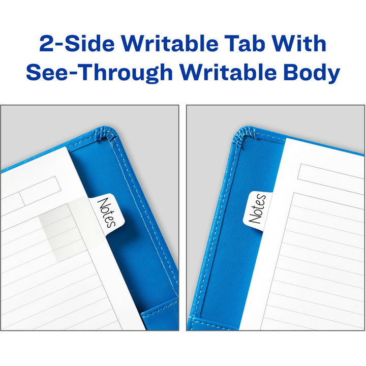 Image of Avery® Ultra Tabs Repositionable Tabs, 1/10-Cut, 1" Wide, White, 40/Pack