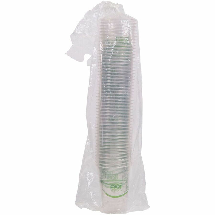Image of Eco-Products® Cold Cup, Eco Friendly, 16oz, 50/PK, Clear/GreenStripe