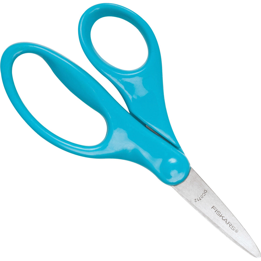 Image of Fiskars® Scissors,f/Children,Safety Edge Blades,Pointed,5",Turquoise