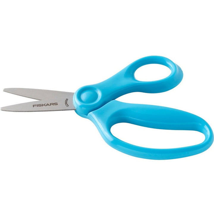 Image of Fiskars® Scissors,f/Children,Safety Edge Blades,Pointed,5",Turquoise