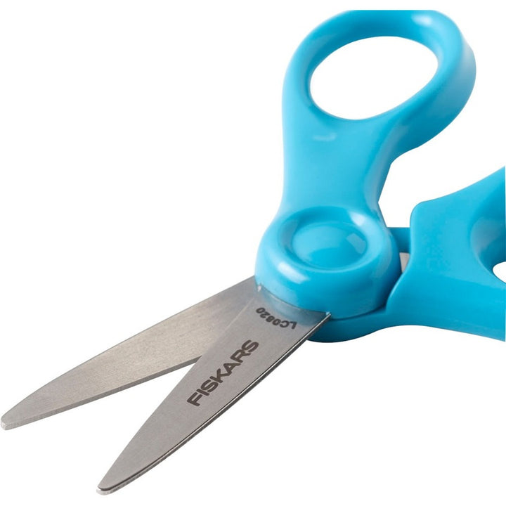 Image of Fiskars® Scissors,f/Children,Safety Edge Blades,Pointed,5",Turquoise