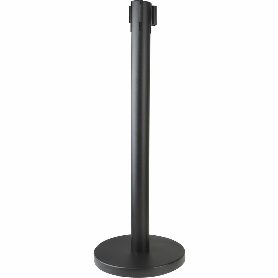 Image of Genuine Joe 00467 Crowd-Control Bases, Rubber Feet, Floor Standing, Black, Steel, Concrete, 2 / Carton