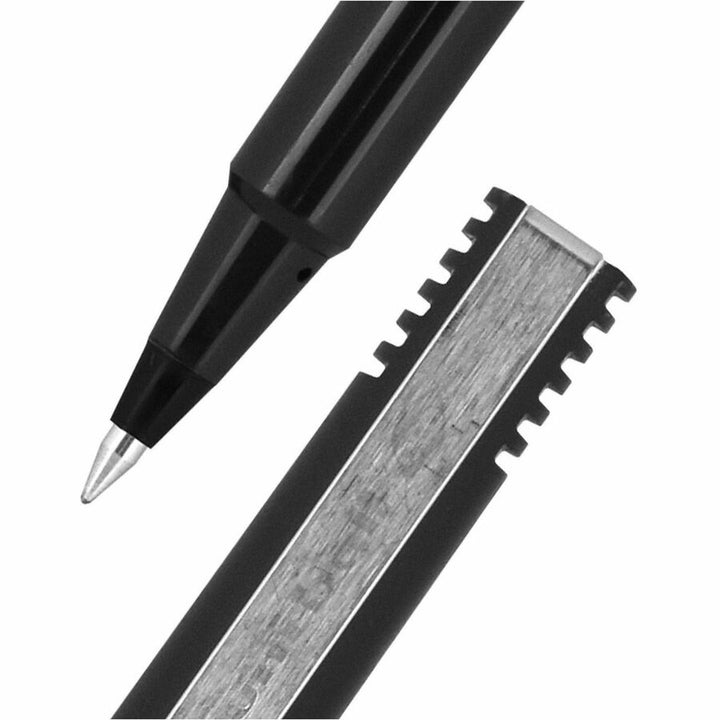 Image of uniball™ Classic 1921065 Roller Rollerball Pen, 0.5 mm Pen Point, Black Ink, Liquid, Black Barrel, 36 / Pack