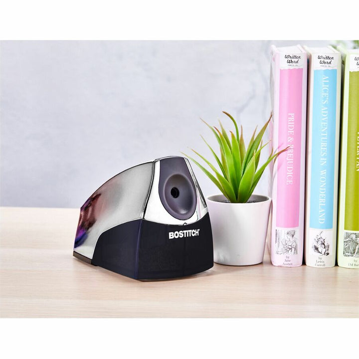 Image of Bostitch® Pencil Sharpener, Electric, 4"x8-1/3"x4-1/4", Chrome