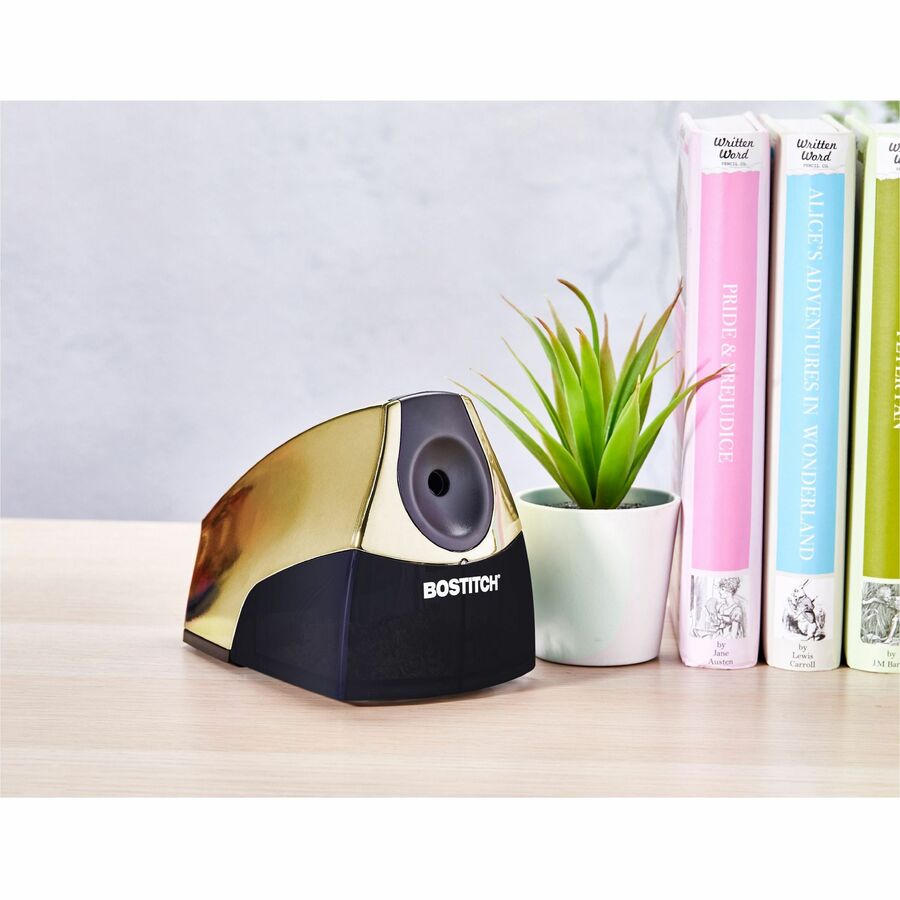 Image of Bostitch® Pencil Sharpener, Electric, 4"x8-1/3"x4-1/4", Gold