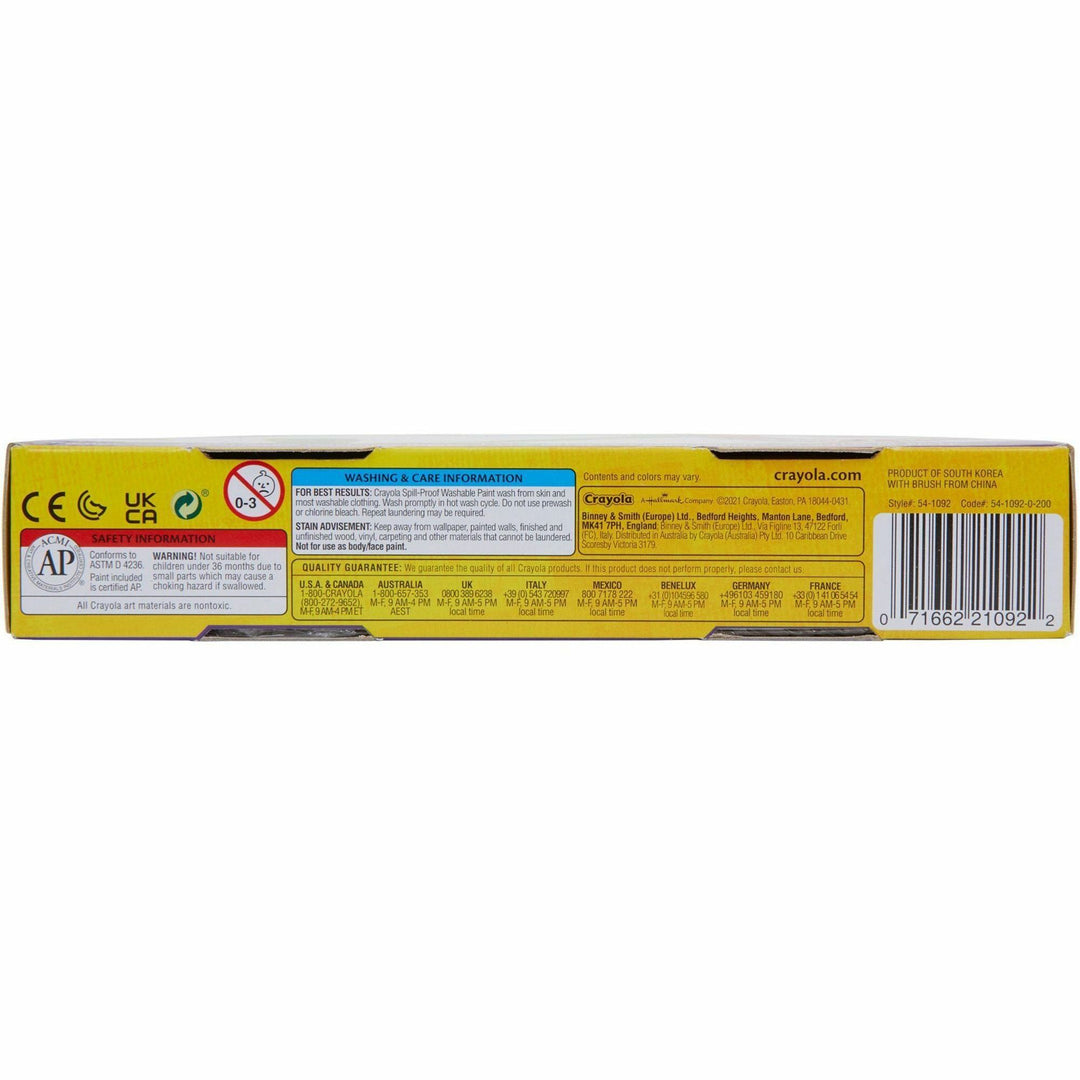 Image of Crayola® Paint Kit, 5 Semi-Solid Paints, 1 Brush, 20 Sheets, MI