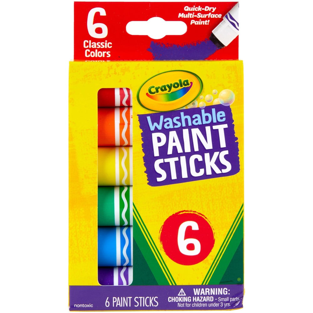Image of Crayola® Paint Sticks, Washable, 6/PK, Assorted