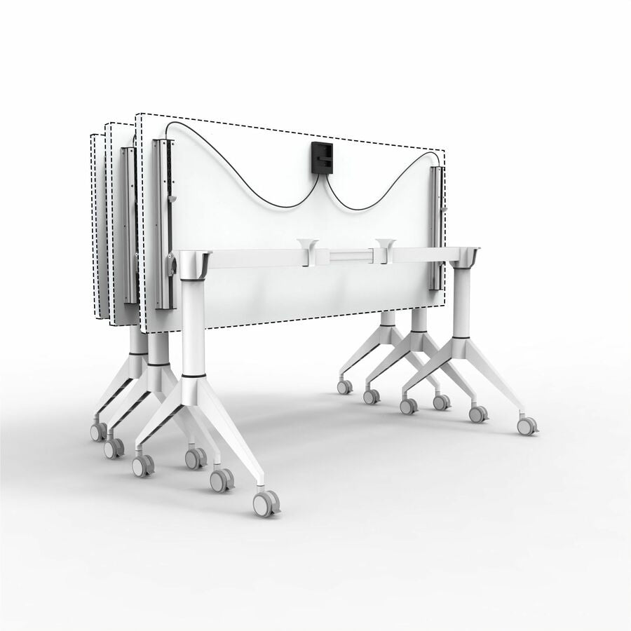 Image of Lorell Base, f/Training Tabletop, Width-Adj, 29-1/2"H, White