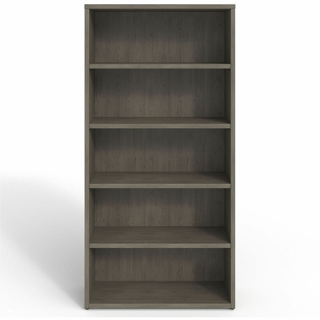 Image of Lorell Bookcase, 5-Shelf, Prominence, 34"Wx12"Dx69"H, Gray Elm