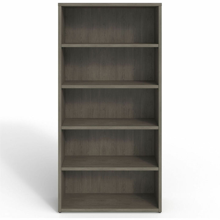 Image of Lorell Bookcase, 5-Shelf, Prominence, 34"Wx12"Dx69"H, Gray Elm