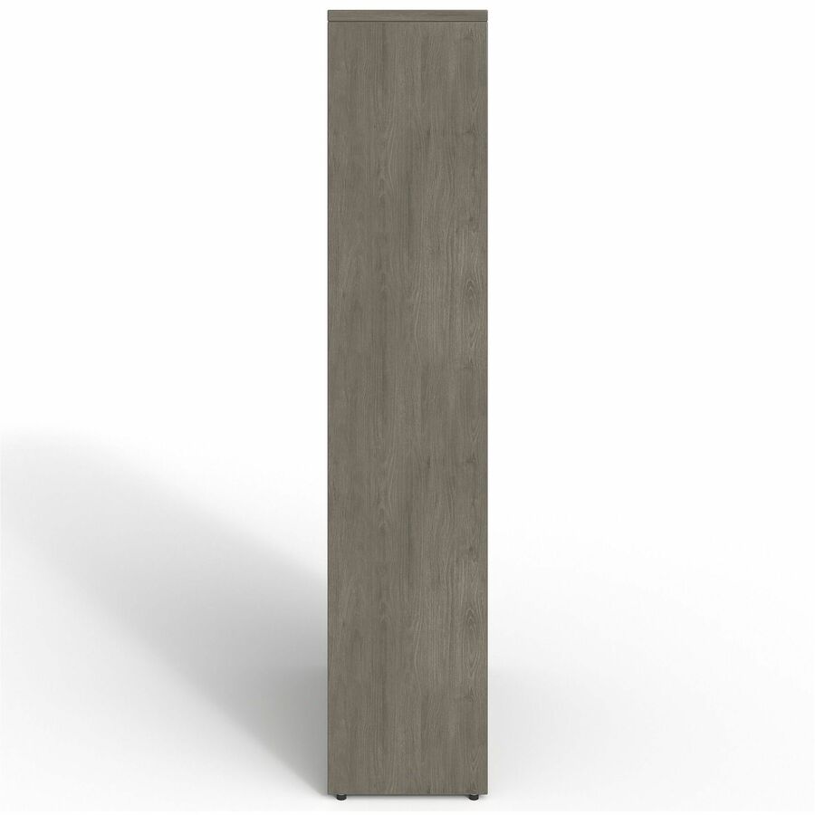 Image of Lorell Bookcase, 5-Shelf, Prominence, 34"Wx12"Dx69"H, Gray Elm