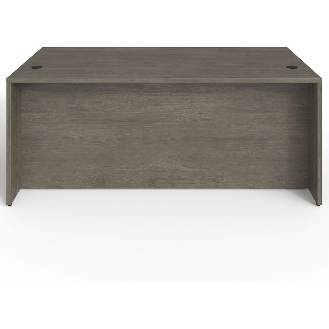 Image of Lorell Double-pedestal Desk, F/F, B/B/F, 72"x36"x29", Gray Elm