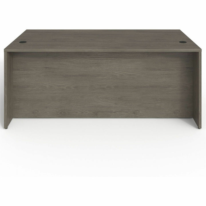 Image of Lorell Double-pedestal Desk, F/F, B/B/F, 72"x36"x29", Gray Elm